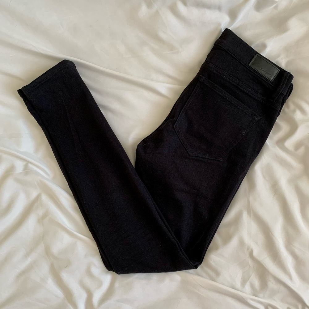 Express black ripped skinny jeans